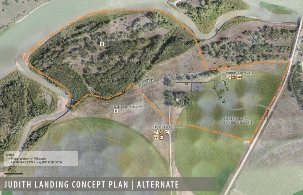 Judith Landing State Park concept plan.